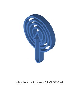 Target isometric left top view 3D icon
