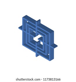 Target isometric left top view 3D icon