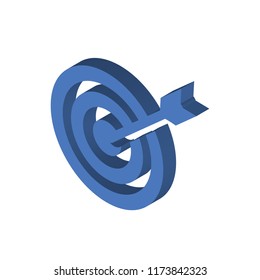 Target isometric left top view 3D icon