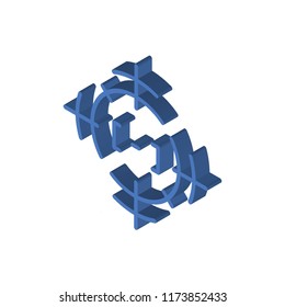 Target isometric left top view 3D icon