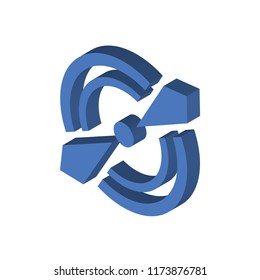 Target isometric left top view 3D icon