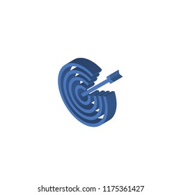 Target isometric left top view 3D icon