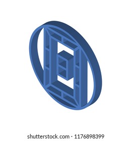 Target isometric left top view 3D icon