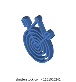 Target isometric left top view 3D icon