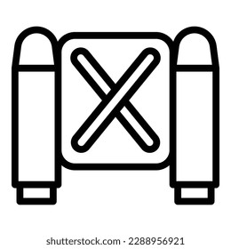 Target jetpack icon outline vector. Future skill. Boost rocket