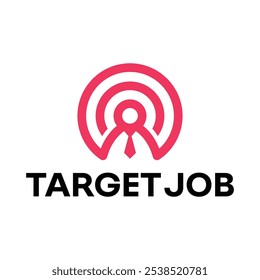 target job flat minimalist logo design