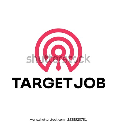 target job flat minimalist logo design