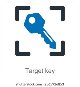 Target Key and aim icon concept