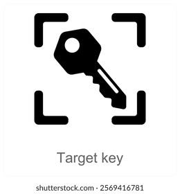 Target Key and aim icon concept