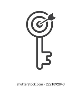 Zielschlüssel, Symbol, Vektorgrafik, Symbol.