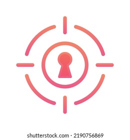 target keyhole logo gradient design template icon element