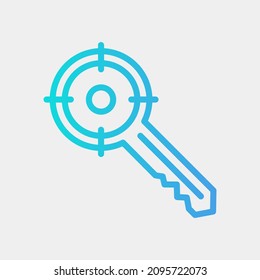 Target keyword icon in gradient style about marketing and seo, use for website mobile app presentation