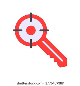 Palabra clave Target en estilo plano para cualquier proyecto, usar para presentación de aplicaciones móviles del sitio web