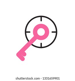 target keyword icon vectorwith modern style