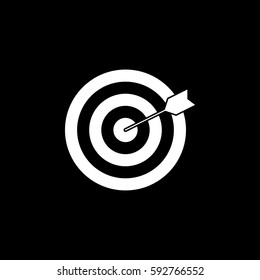 Target keyword solid icon, seo & development, Darts sign, a filled pattern on a black background, eps 10.