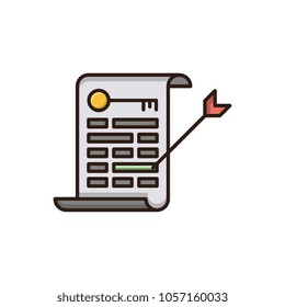 Target keyword vector icon