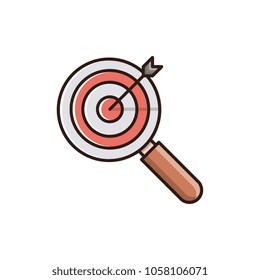Target keyword vector icon