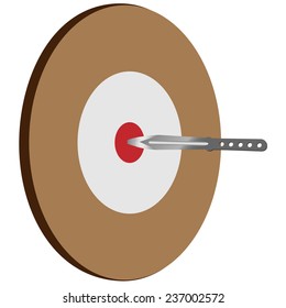 Target knife, competition, dartboard, knife vector, isolated  on white