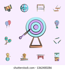 target for knives colored icon. circus icons universal set for web and mobile