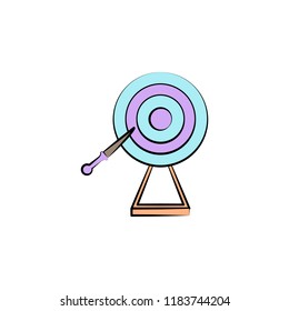 target for knives colored icon. Element of colored circus icon for mobile concept and web apps. Color target for knives icon can be used for web and mobile