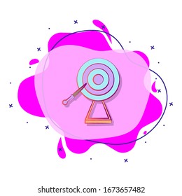 Destino para los cuchillos color bacdge líquido icono. Simple vector de color de iconos de circo para ui y ux, sitio web o aplicación móvil