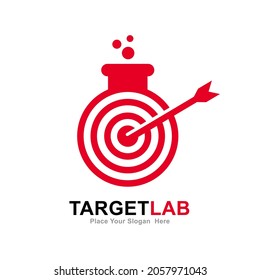 Target lab vector logo design. Suitable for business, science, marketing and education