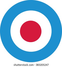 Target in lightblue with red center