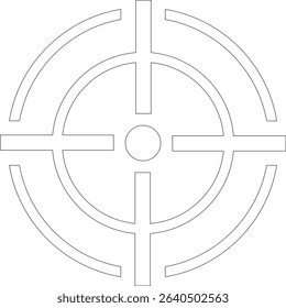 Target line art icon.target icon on isolated background. Crosshair in black.Editable Stroke, Pixel Perfect, Stock Illustration. Goal symbol collection. Darts icon. Hitting the bullseye line.