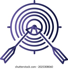 Target Line Gradient Icon Design