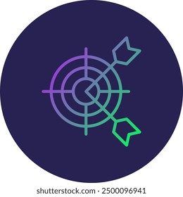 Target Line Gradient Icon Design