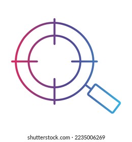 Target line gradient icon, logo style