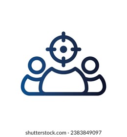 target line gradient icon logo for website, application, printing, document, poster design, etc, Suitable for web Design,Logo,App