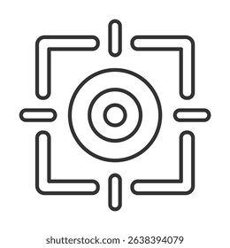 Target Line Icon Element For Design
