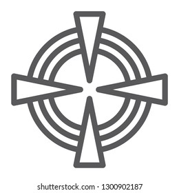 Target line icon, game and aim, focus sign, vector graphics, a linear pattern on a white background, eps 10.