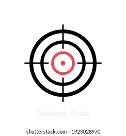 Target Line Icon. Goal Concept. Marketing Targeting Strategy Symbol. Logo Design. Vector Illustration.