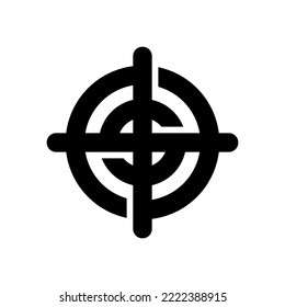 target line icon. Goal concept. Marketing targeting strategy symbol. Logo design. Vector illustration.