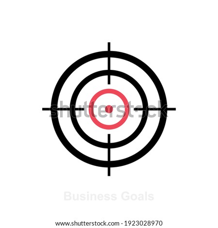 Target line icon. Goal concept. Marketing targeting strategy symbol. Logo design. Vector illustration.