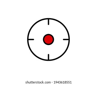 Icono de línea de destino. Símbolo de esquema de alta calidad para diseño web o aplicación móvil. Firma de línea delgada para el logotipo de diseño. Pictograma de contorno negro sobre fondo blanco