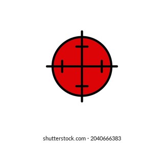 Target line icon. High quality outline symbol for web design or mobile app. Thin line sign for design logo. Black outline pictogram on white background