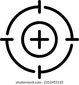 vector de ilustración de icono de línea de destino