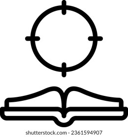 vector de ilustración de icono de línea de destino