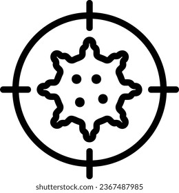 vector de ilustración de icono de línea de destino