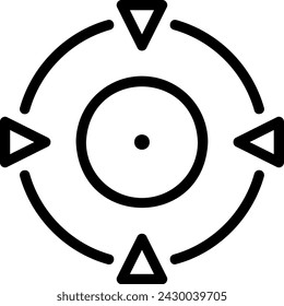 target line icon illustration vector