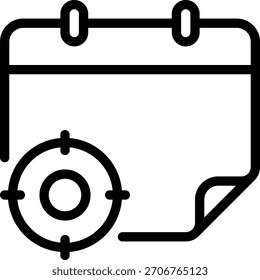 Vector de ilustración de icono de línea de destino