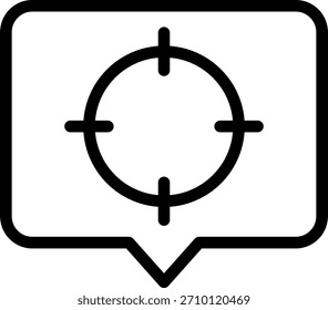 Vector de ilustración de icono de línea de destino