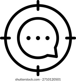 Vector de ilustración de icono de línea de destino