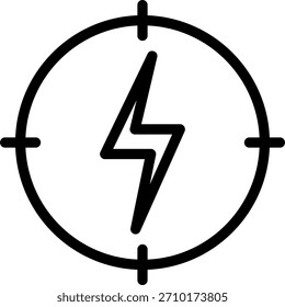 Vector de ilustración de icono de línea de destino