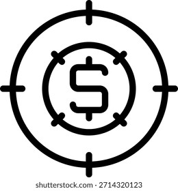 target line icon illustration vector