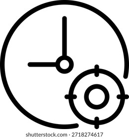 Vector de ilustración de icono de línea de destino