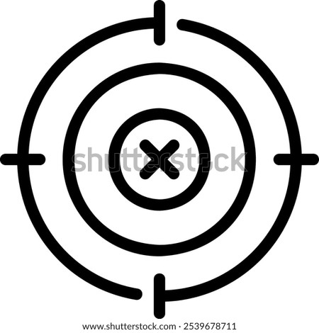 target line icon illustration vector